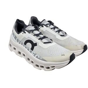 On Running Cloudmonster Women Running Shoes All White Size 9.5 US energy return